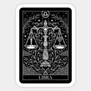 Zodiac sign tarot card Libra Sticker